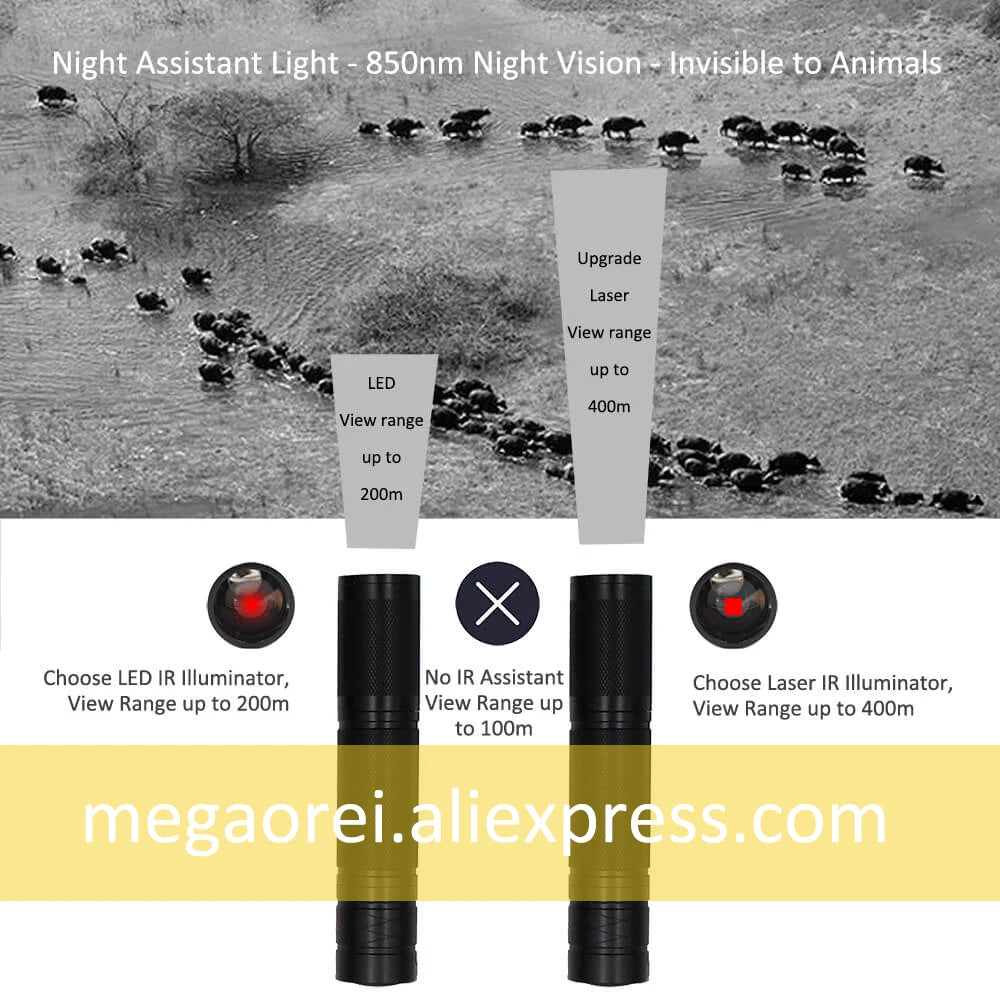 940nm & 850nm IR Flashlight Infrared Light Torch Illuminator Lantern for Night Vision Scope Coyote Hog Predator Hunting