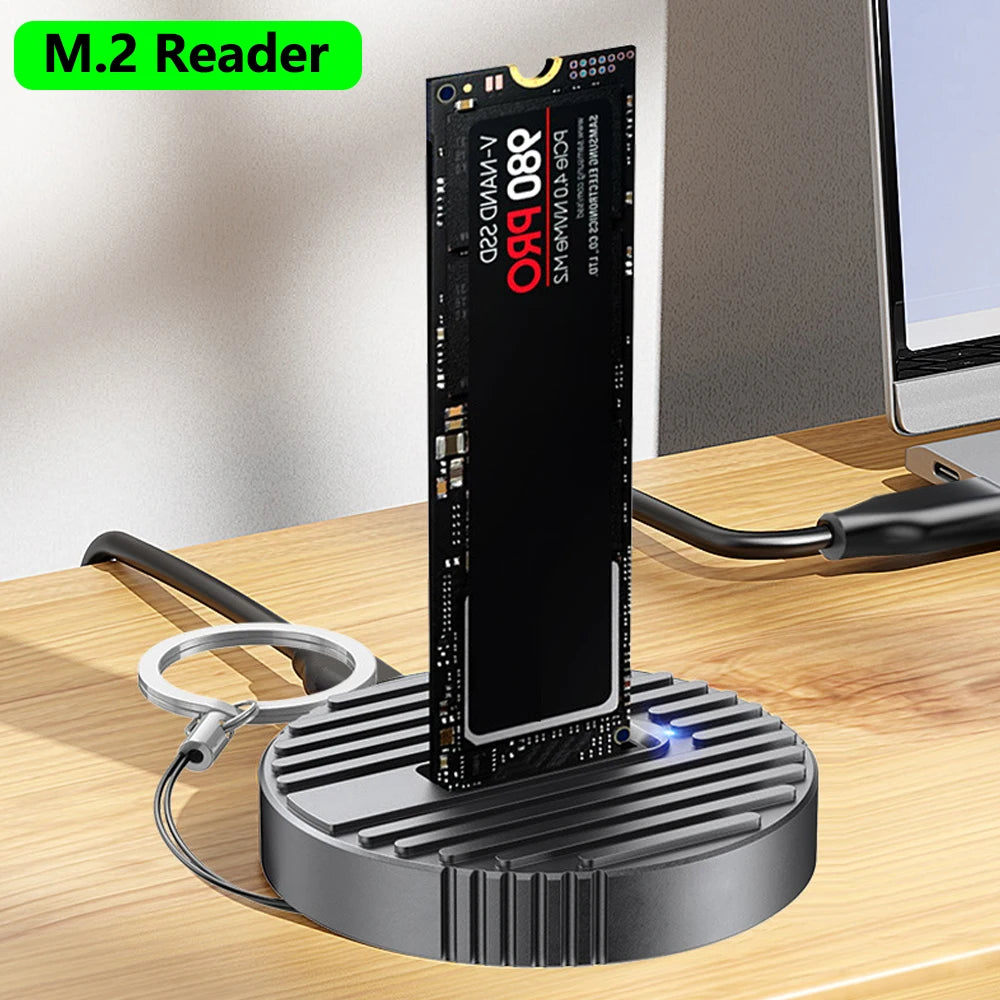USB to M.2 SATA NVMe Enclosure 10Gbps External SSD Case Tool-Free NVME Reader For 2230 22420 2260 2280 Storage Box House
