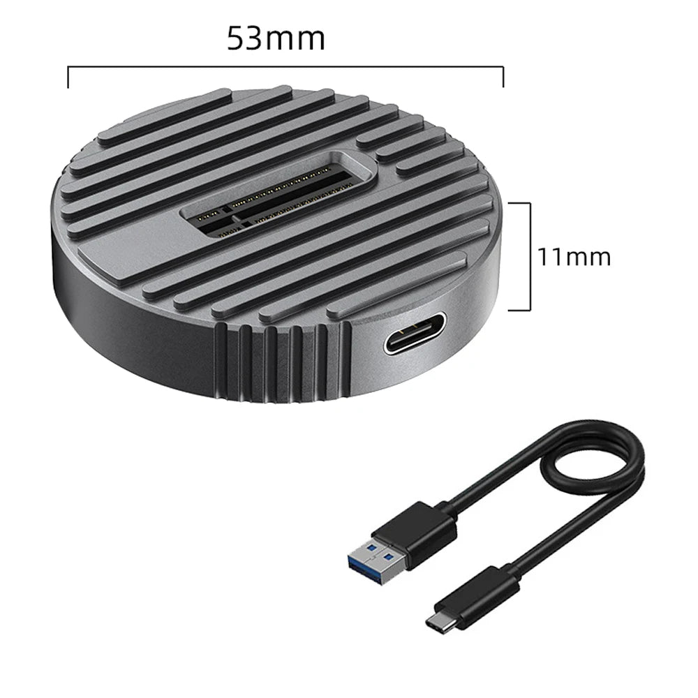 USB to M.2 SATA NVMe Enclosure 10Gbps External SSD Case Tool-Free NVME Reader For 2230 22420 2260 2280 Storage Box House