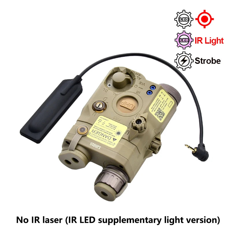 US Warehouse Delivery WADSN Tactical PEQ15 PEQ 15 Red Dot Green IR Laser Indicator Pointer NGAL DBAL M300M600 Airsoft Flashlight