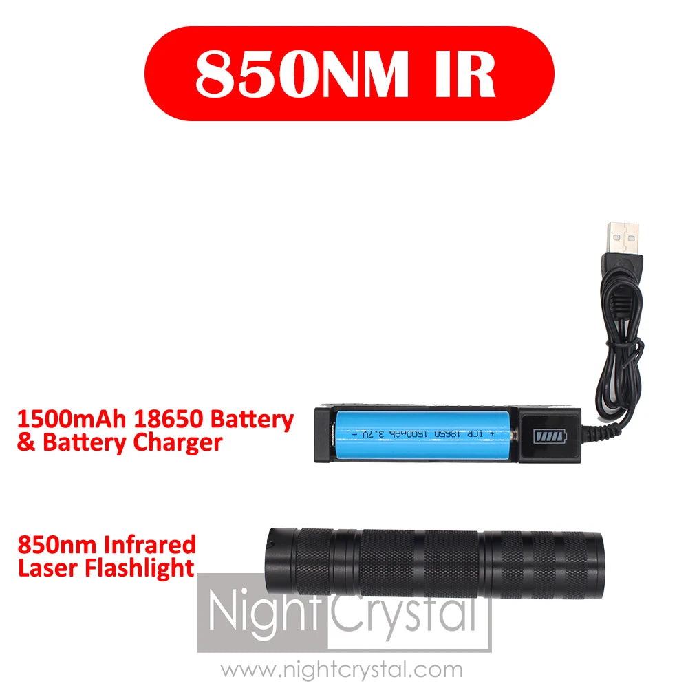 940nm & 850nm IR Flashlight Infrared Light Torch Illuminator Lantern for Night Vision Scope Coyote Hog Predator Hunting