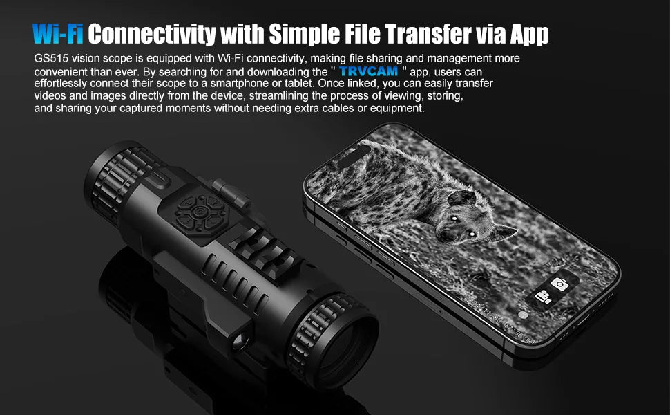 Digital Night Vision Scope, HD Day & Night 5-20X Hunting Night Vision Scope 2560x1920 Resolution Night Vision Scopes for Hunting