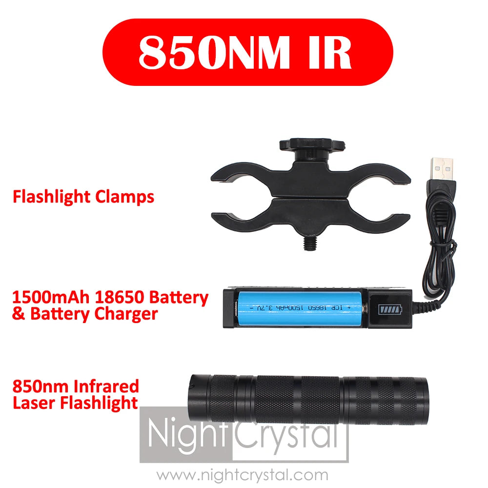940nm & 850nm IR Flashlight Infrared Light Torch Illuminator Lantern for Night Vision Scope Coyote Hog Predator Hunting