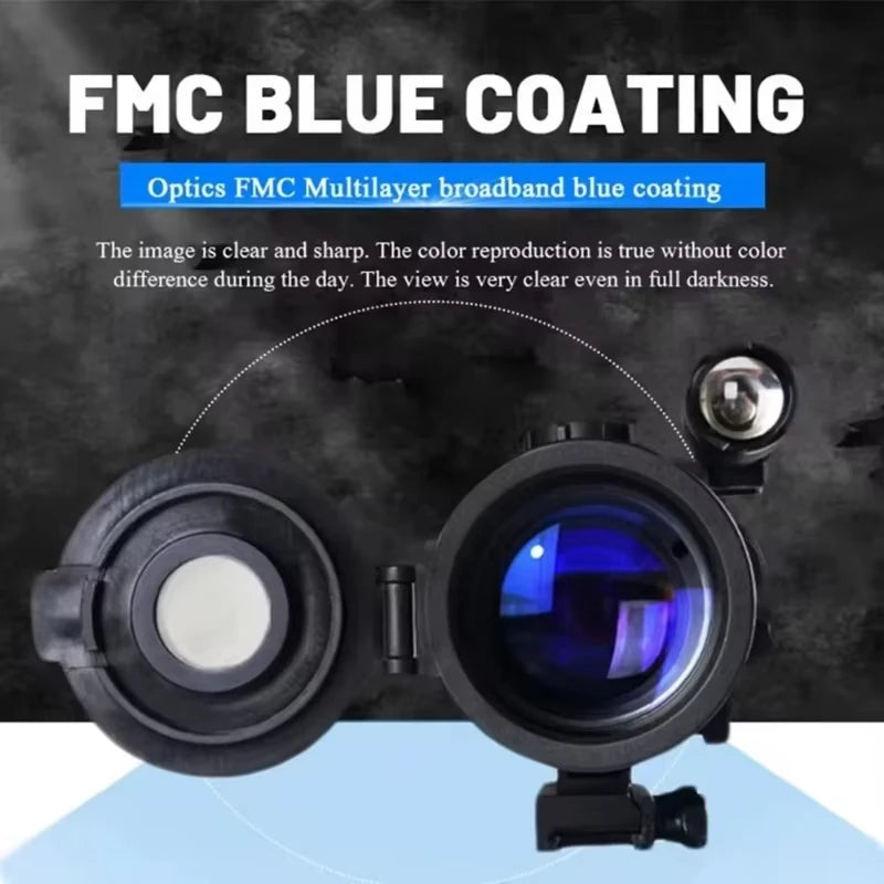 Night Vision Digital Rifle Scope with WiFi and E-Compass, 3.7～11X HD Hunting Riflescope Monocular, Ip65 with Rail Mount
