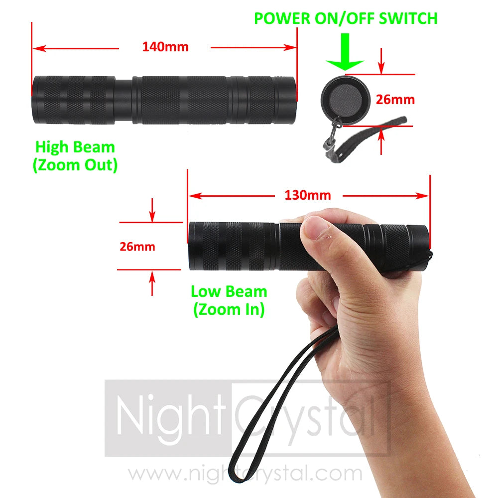 940nm & 850nm IR Flashlight Infrared Light Torch Illuminator Lantern for Night Vision Scope Coyote Hog Predator Hunting