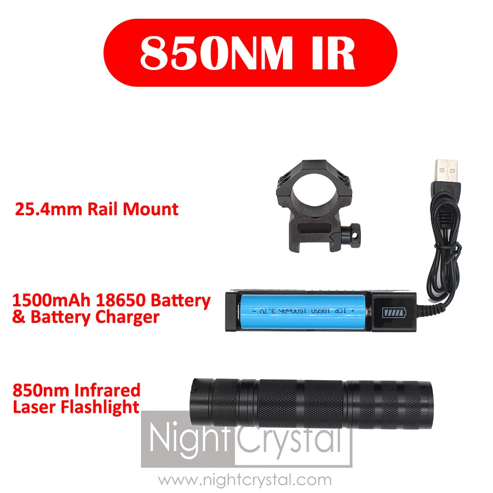 940nm & 850nm IR Flashlight Infrared Light Torch Illuminator Lantern for Night Vision Scope Coyote Hog Predator Hunting